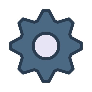 Gri dişli üzerinde izole beyaz arka plan