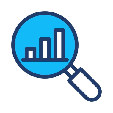 Büyütme cam simgesi vektör illüstrasyonu