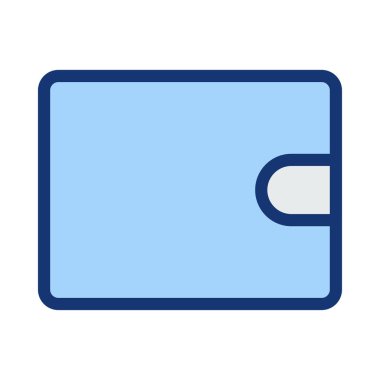 Beyaz arka plan üzerinde izole mavi cüzdan