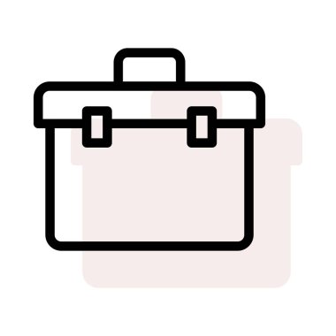 İş çantası bej gölge beyaz zemin üzerine