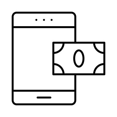 Tablet cihaz sıfır banknot sembolü