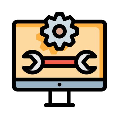 Simge vektör illüstrasyonunu onar 