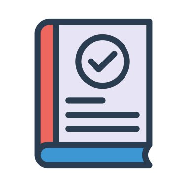 Anahat kitap bitmiş simgesiyle beyaz arka plan üzerinde izole