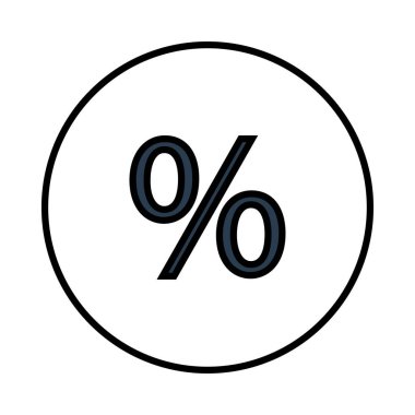 Beyaz arka plan üzerinde izole bölme simgesinden olan daire