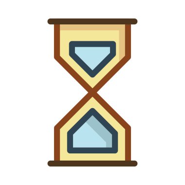 Yelllow ve beyaz arka plan üzerinde izole mavi kum saati