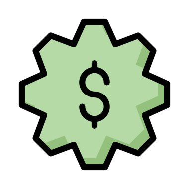 Beyaz arka plan üzerinde vektör illüstrasyon izole düz iş simgesi