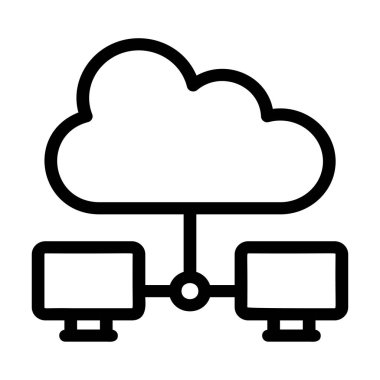 Bulut teknoloji imza izole üzerinde beyaz arka plan