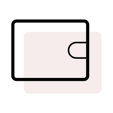 Beyaz arka plan bej gölge ile cüzdan