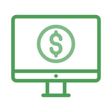 Beyaz arka plan üzerinde izole bilgisayar simgesi