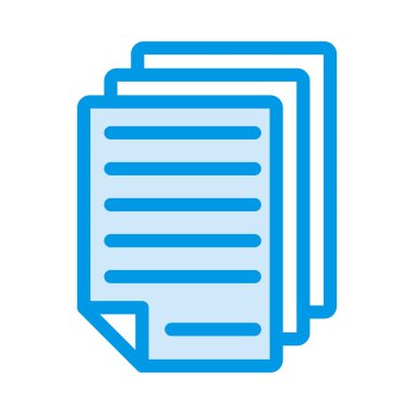 Beyaz arka plan üzerinde izole mavi ve beyaz iş kağıtları