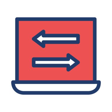 Beyaz arka plan üzerinde izole bilgisayar simgesi