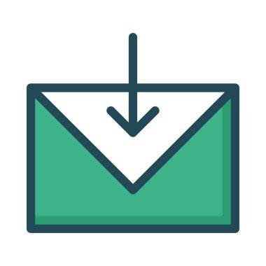 Ok ile gri ve yeşil zarf