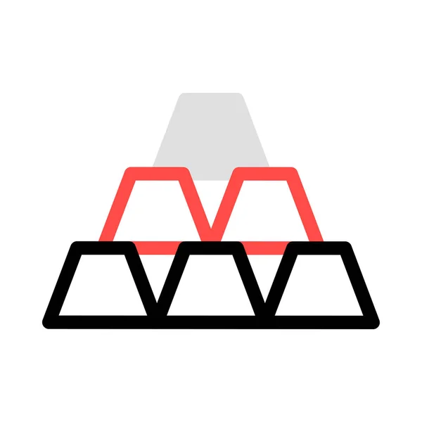 Illustrazione Vettoriale Icona Piramide — Vettoriale Stock
