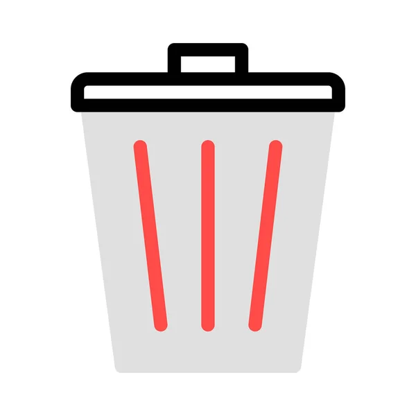 Ilustração Vetor Ícone Lixo Bin —  Vetores de Stock