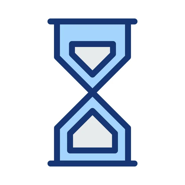 ブルーとグレイの砂時計の白い背景の分離 — ストックベクタ