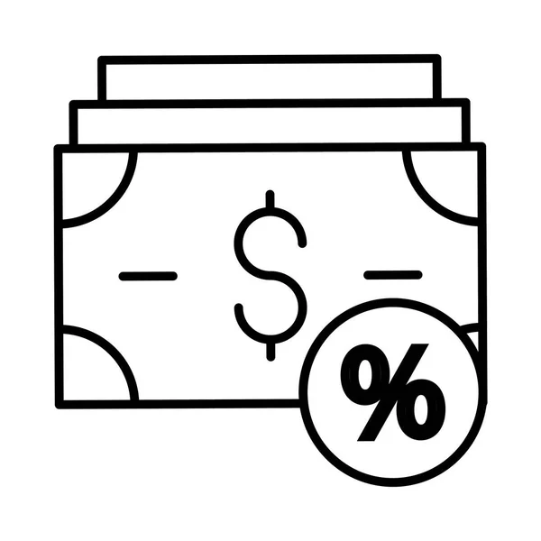 Dollar Med Division Symbol Isolerad Vit Bakgrund — Stock vektor