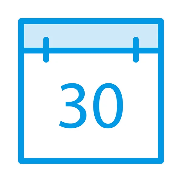 Blauwe Kalender Met Nummer — Stockvector