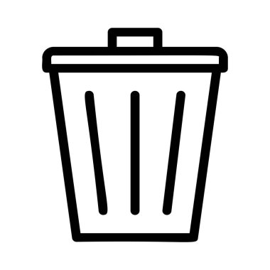 Çöp kutusu simgesini vektör çizim 