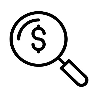 Beyaz arka plan üzerinde izole basit iş ve finans simgesi