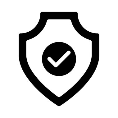 güvenlik bilgisayar simge vektör çizim 