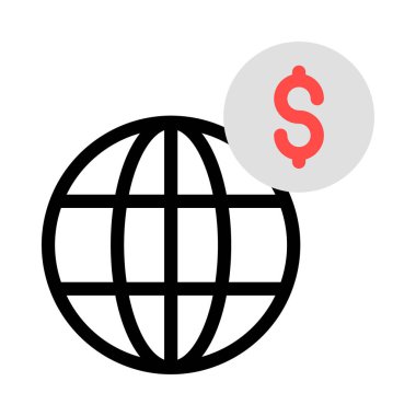  Dolar simgesi vektör illüstrasyonu 