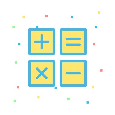 hesap makinesi simgesi vektör illüstrasyonu 