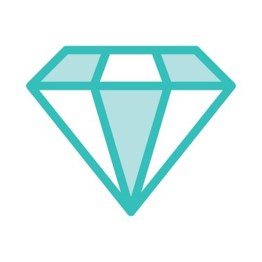 Elmas simgesi vektör illüstrasyonu 