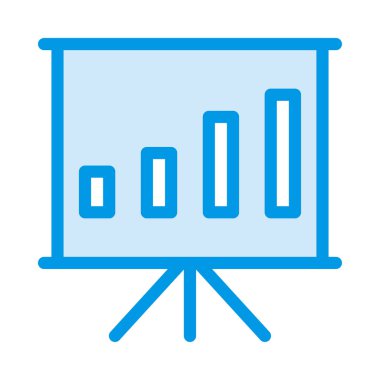Grafik büyüyen ile mavi tanıtım kurulu