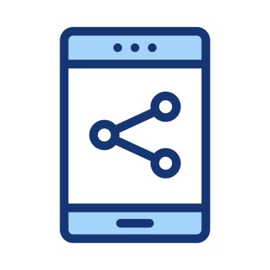 Oturum açma ekran paylaşımı ile mavi smartphone