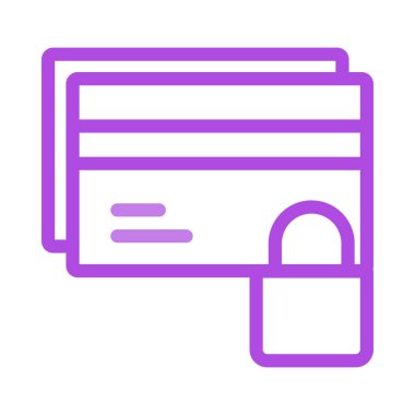 Mor kredi kartları ile mavi kürek kilidi 