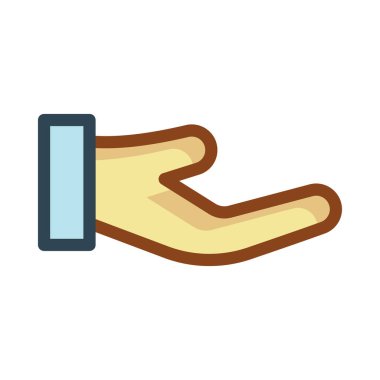 Beyaz arka plan üzerinde izole sarı ve mavi eller