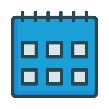 Beyaz arka plan üzerinde izole mavi ve gri takvimi