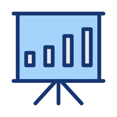 Grafik büyüyen ile mavi tanıtım kurulu