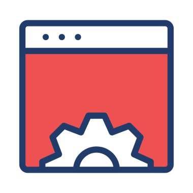 dişli simgesi vektör illüstrasyonu