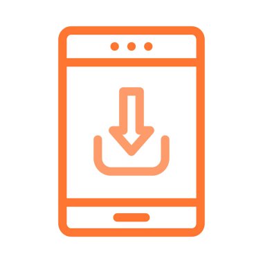 Beyaz arka plan üzerinde izole Smartphone cep telefonu ile yükleme bilgileri