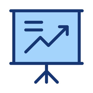 Ok işareti büyüyen ile mavi tanıtım kurulu