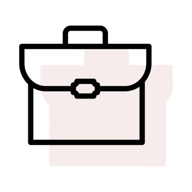 İş çantası bej gölge beyaz zemin üzerine