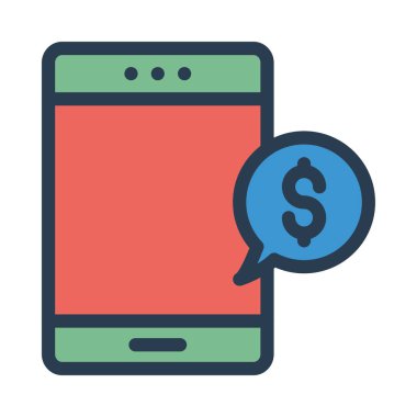 Beyaz arka plan üzerinde izole doları mesaj ile Smartphone