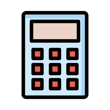 Hesap makinesi beyaz arkaplanda izole edildi  