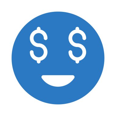 Beyaz arka plan üzerinde izole doları gözleriyle gülen