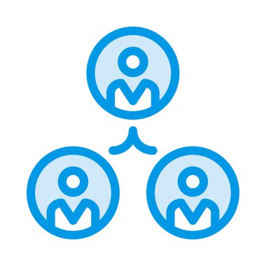 Mavi grup beyaz arka plan üzerinde izole insanlar bağlanma