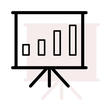 Grafik üzerinde beyaz arka plan bej gölge ile büyüyen ile sunum kurulu