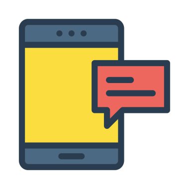 Beyaz arkaplanda mesajı olan akıllı telefon 