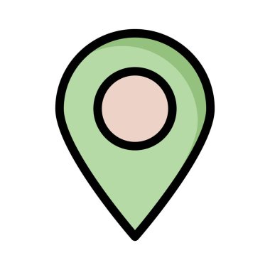 Harita iğnesi beyaz arkaplanda izole edildi 