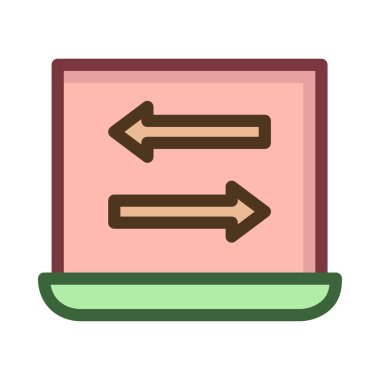 Tablet cihaz ekranında oklarla 