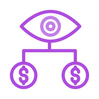 Beyaz arka plan üzerinde izole basit iş ve finans simgesi