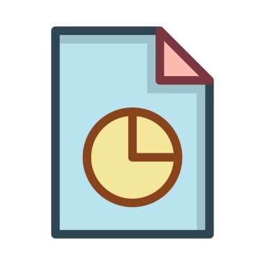 Pasta grafiği ile renkli belge 