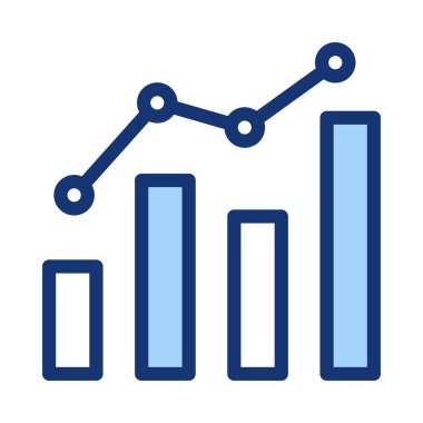 Mavi ve beyaz grafik sembolü büyüyen