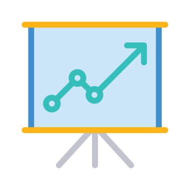sunum simgesi vektör illüstrasyonu 