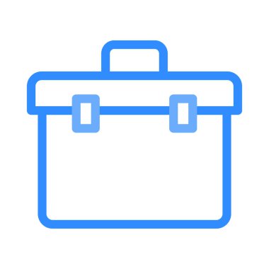 mavi anahat çanta imza izole üzerinde beyaz arka plan